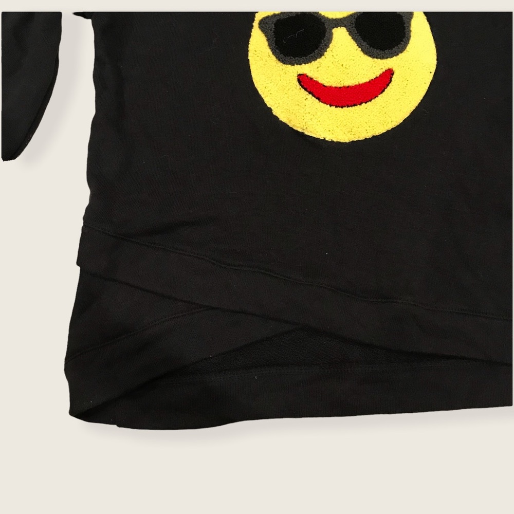 Urban Outfitters Deal With It Emoji Face Textured Cozy Long Sleeve Sweatshirt - Picture 5 of 6